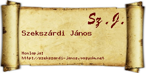 Szekszárdi János névjegykártya